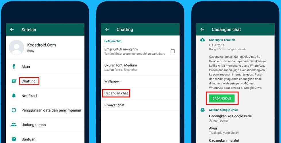 Cara memindahkan whatapp ke perangkat lain